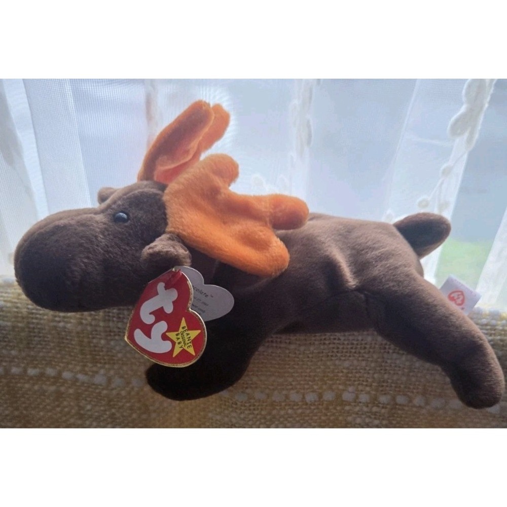 Ty Beanie Baby Original 'Chocolate The Moose' 1993 Pristine Condition Tags